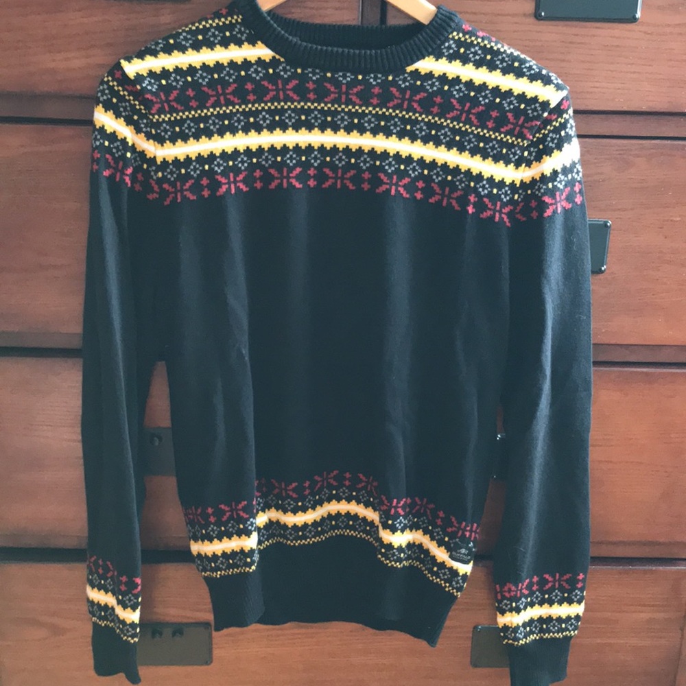 Buffalo David Bitton Cotton Pullover Winter Sweater, Snowflakes Size Small